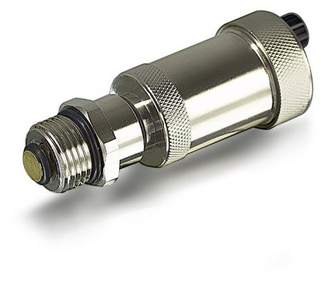 Воздухоотводчик латунный автоматический 1/2" + отсечной клапан (никеллированный)