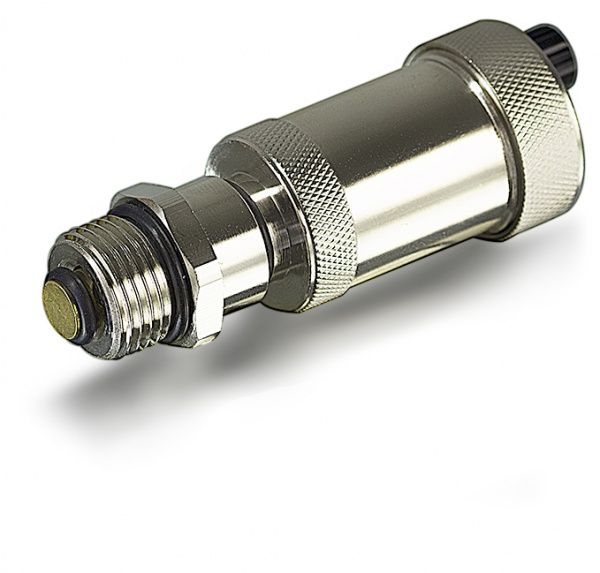 Воздухоотводчик латунный автоматический 1/2" + отсечной клапан (никеллированный)