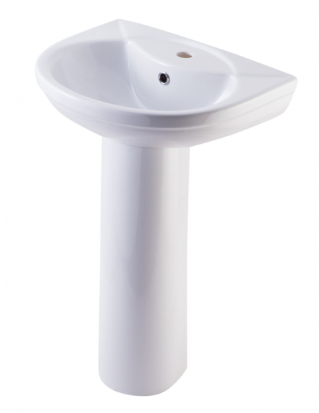 Умывальник "Комфорт" с переливом, без комплекта, 1 отверстие, белый