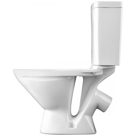 Унитаз Лига с бачком, белый, 2 х кн.арм., косой выпуск, нижн.подв., сиденье полипропилен