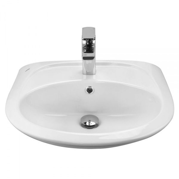 Умывальник "Бриз-50" с переливом, без комплекта, 1 отверстие, белый