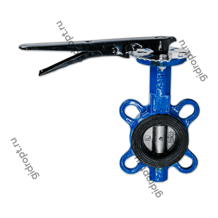 Затвор дисковый поворотный Ду50,  Ру 10/16   (чугунный с вулканизированным затвором EPDM)