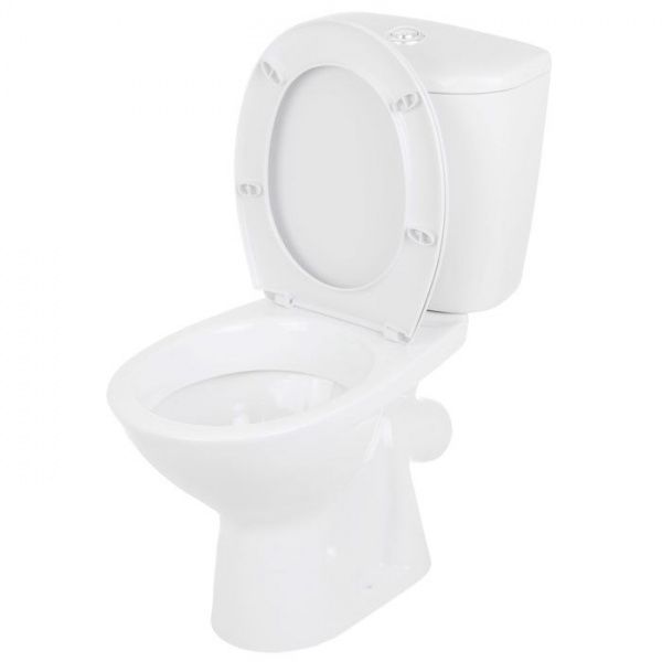 Унитаз "Оптима Стандар" с бачком, белый, 1 кн.арм., косой выпуск, нижн.подв., сид. полипропилен