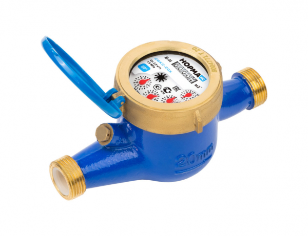 Счетчик воды "Норма" СВКС-20 Х, L-190 (с присоединителями)