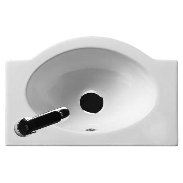 Умывальник "Форум-45" с переливом, без комплекта, 1 ПРАВОЕ отверстие, белый