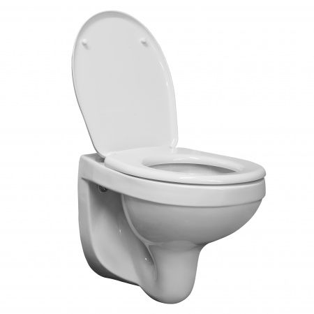 Унитаз подвесной "Альфа" белый, сиденье полипр.