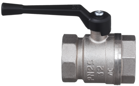 Кран никелированный 11б27п1 Ду 32 муфта/муфта "рычаг"   (серия - ГОСТ)