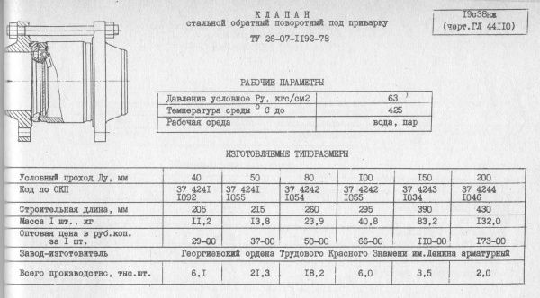 Клапан поворотный 19с38нж (ГЛ 44110) Ду 100, Ру-63, (межфланцевый с КОФ)