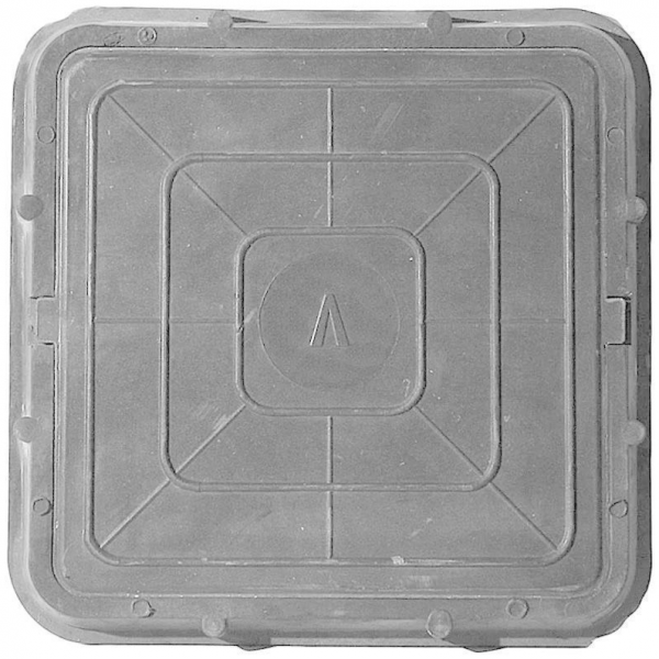 Люк полимерный квадратный 15кН (1,5тн) 660х660 Серый