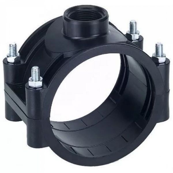 Седелка (хомут на врезку) ВР 110х1" (ПНД, Компрессия)