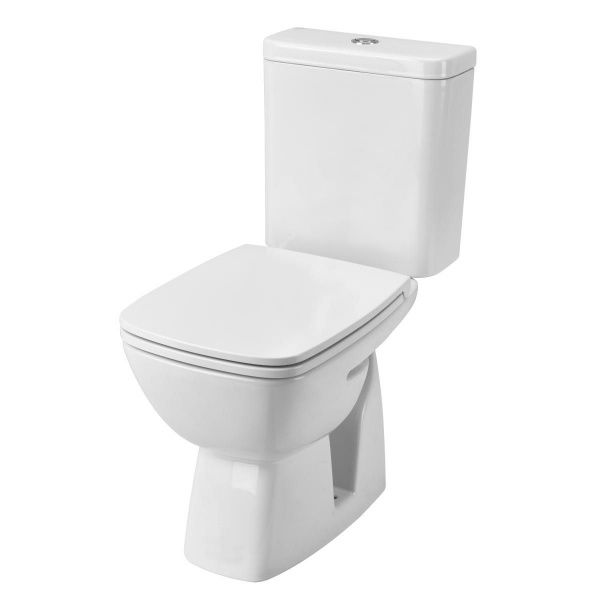 Унитаз Нео Лайт с бачком, белый, 2 х кн.арм., косой выпуск, нижн.подв., сид.дюр.(тонкое), микролифт