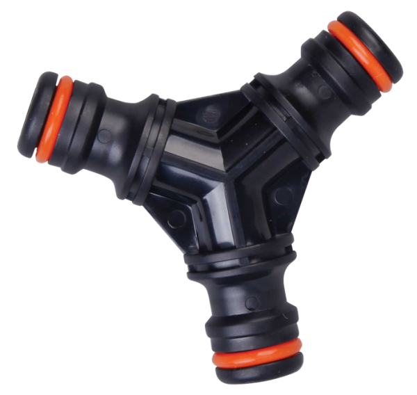 Тройник пластиковый для разветвления шлангов с быстросъемными соединителями, AP 1018