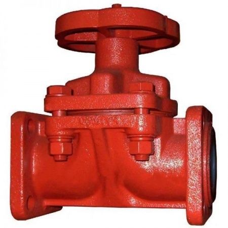 Вентиль 15ч75п2М (РХ 26538-03) Ду 80,  Ру-10, Т-110 (футерованный фторопластом)