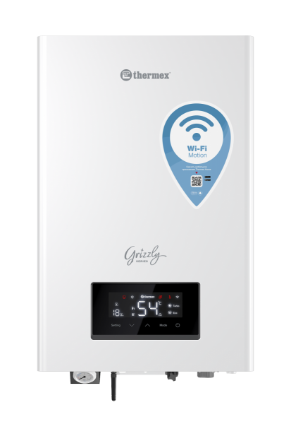 Котел электрический GRIZZLY WI-FI (одноконтурный, 12 кВт, 220/380В, насос, расш. бак, ЖК дисплей)