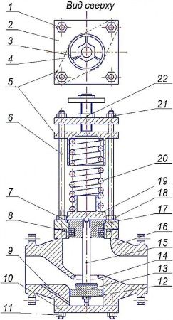 Регулятор давления 21ч5бк Ду 100,   после себя