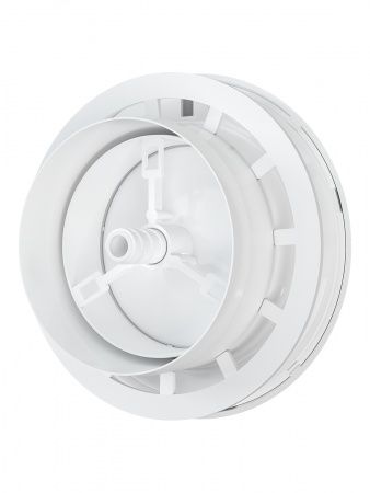 Анемостат пластиковый 100, Dн-145мм, белый, со стопорным кольцом