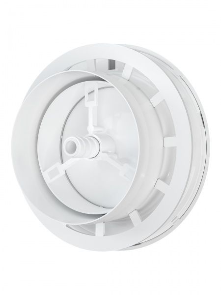 Анемостат пластиковый 100, Dн-145мм, белый, со стопорным кольцом