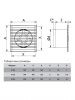 Вентилятор D-100мм, 160х160мм, E 100 S (с сеткой 90 м3/ч, 39 Па, 14 Вт, 220В, 35 дБ)