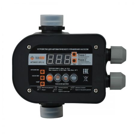 Блок автоматики с манометром TAEN EPC-12 (диапазон настройки 0,8-9,8 бар) с дисплеем