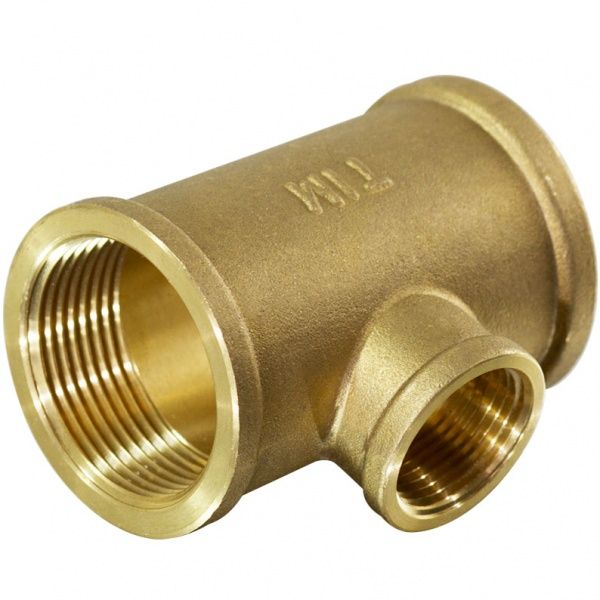 Тройник переходной латунный Ду 20х15