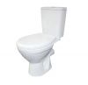 Унитаз "Соло Люкс", белый, 2кноп.,прямой вып.,нижн.подв., сиденье полипропилен, микролифт