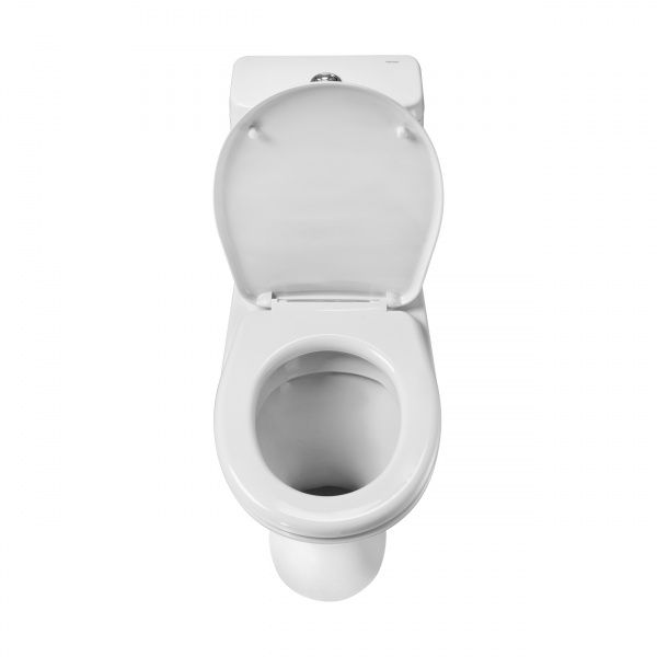 Унитаз "Грация" белый, 2 кн.арм., прямой выпуск, нижн.подв., сид.полипр.