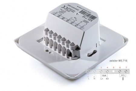 Термостат электронный (панель управления комнатная) для 2-позиц.управления, с индикатором, 220В/3А