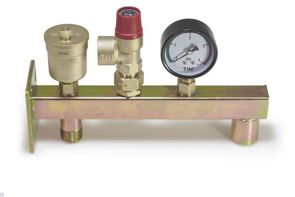 Группа безопасности котла + мембранного расширительного бака TIM (3 Bar, 3/4", до 50 кВт)
