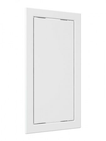 Дверца пластиковая АБС 168х318 (146х296) белая с фланцем