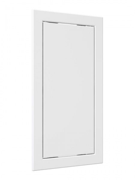 Дверца пластиковая АБС 168х318 (146х296) белая с фланцем