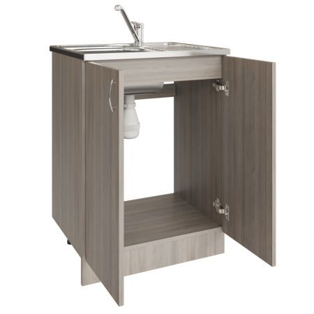 Тумба для накладной кухонной мойки 60 ЛДСПП шимо/ясень светлый