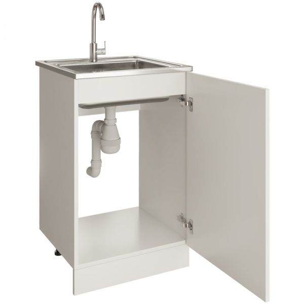 Тумба для накладной кухонной мойки 50 ЛДСП белая