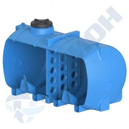 Емкость ПЭ горизонтальная цилиндрическая 11000 (МН11000_2РК2_Пр) синяя