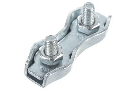 Зажим д/ троса нерж. с двумя гайками 4мм.