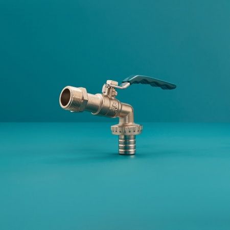 Кран шаровый водоразборный РМС Ду 15 (хром.) "рычаг" (серия - Люкс)