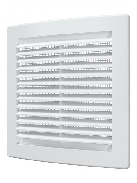 Решетка пластиковая 200х200, белая, сетка