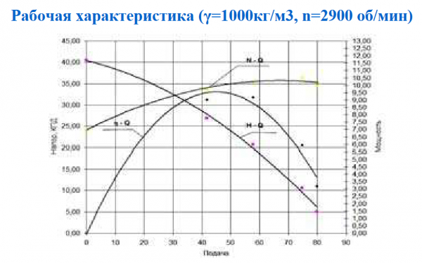 Насос ГНОМ 80/40 Тр (рабочая среда до +65°С)