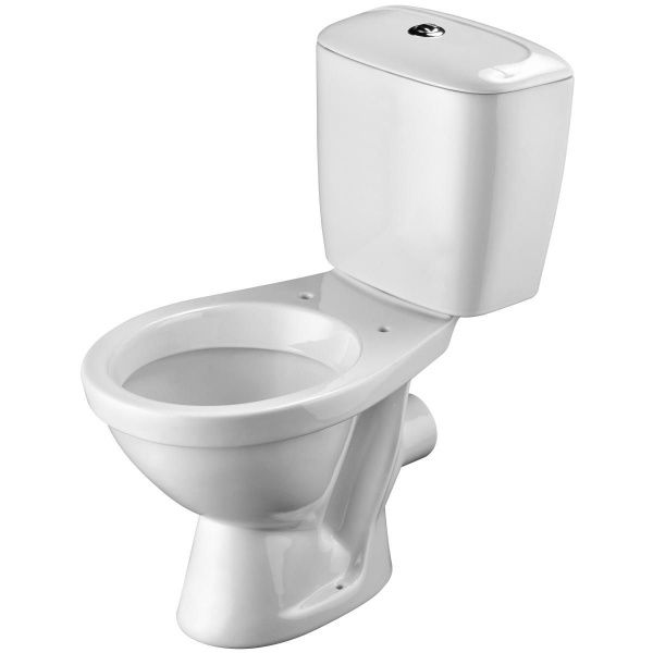 Унитаз Паллада с бачком, белый, 2 х кн.арм., прямой выпуск, нижн.подв., сиденье дюропласт