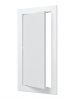 Дверца пластиковая АБС 168х318 (146х296) белая с фланцем