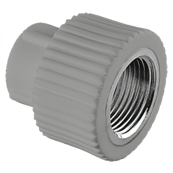 Муфта PPRC комбинированная ВР 20х1/2" (сер.) Tebo (40/200)