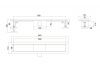 Линейный трап 70х7см, из нерж. стали с горизонтальным выпуском, гидро+сухая защита от запаха, ТЛ-03