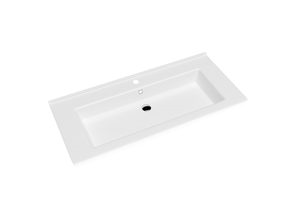 Умывальник мебельный "Оскар-1050" с переливом, без комплекта, 1 отверстие, белый