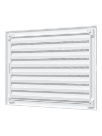 Решетка пластиковая 200х150, белая, сетка, разъемная
