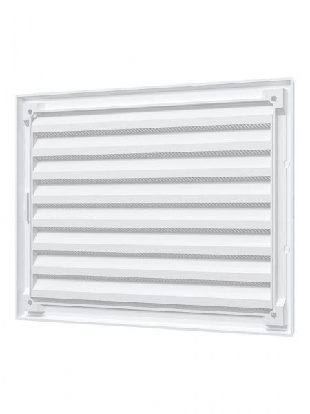 Решетка пластиковая 200х150, белая, сетка, разъемная