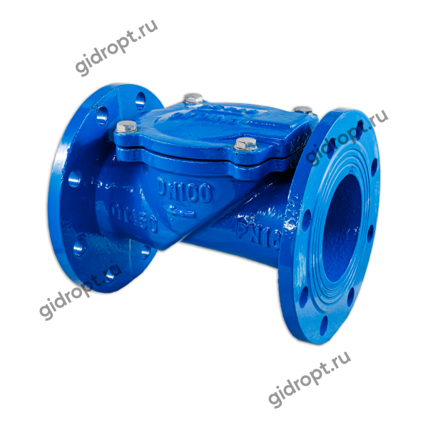 Клапан поворотный 19ч16р Ду 100,  Ру 16 (фланцевый)