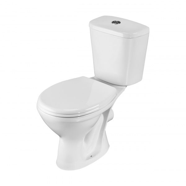 Унитаз "PRO" белый, 1 кн.арм., прямой выпуск, нижн.подв., сид.полипр.