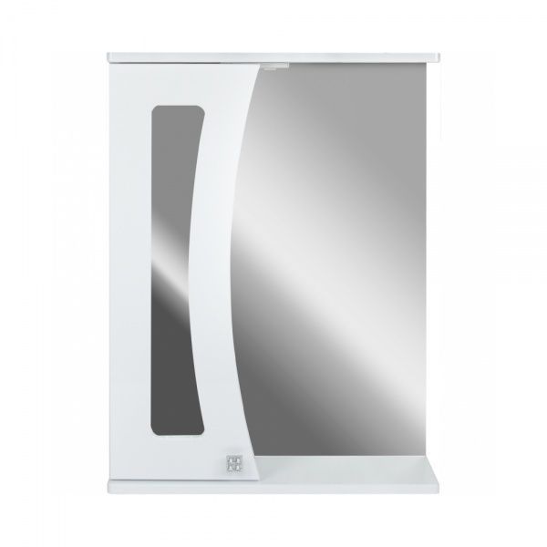 Зеркало "Селена 65" 650х160х732, со шкафчиком СЛЕВА, с подстветкой