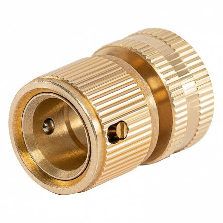 Соединитель быстросъемный латунный с резьбой ВР 1/2" + Аквастоп