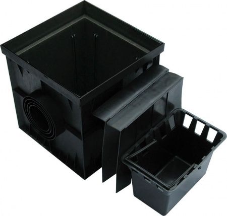 Дождеприемник ДП-30.30-ПП  300х300 мм (пластиковый) черный