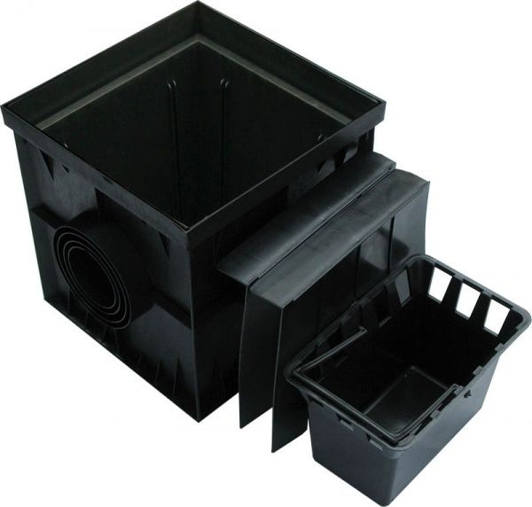 Перегородка-сифон от дождеприемника ДП-30.30-ПП (пластиковая) черная